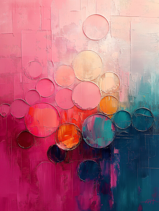 Pintura intitulada "THOUGHTS - abstract…" por Ekaterina Larina, Obras de arte originais, Óleo