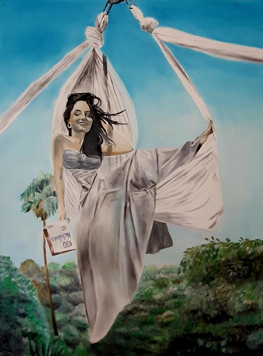 Картина под названием "on top" - Ekaterina Nichubai (Shpekht), Подлинное произведение искусства, Масло