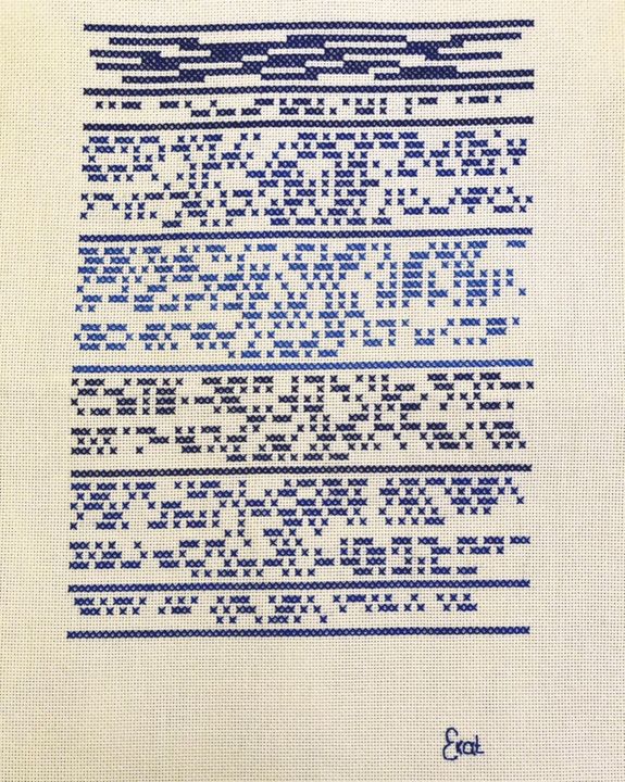 Textilkunst mit dem Titel "Brodème Une Charogn…" von Ekaterina Igorevna, Original-Kunstwerk, Stickerei