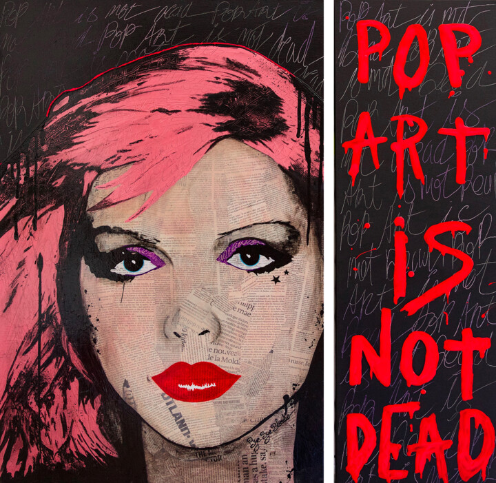 Painting titled "Pop Art is Not dead…" by Eklektik Art, Original Artwork, Acrylic Mounted on Wood Stretcher frame