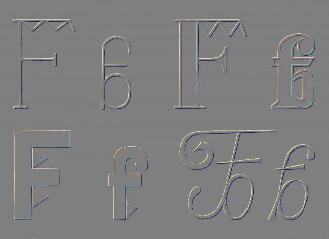 Digital Arts titled "Bosniak letter F" by Ekrem Fetic, Original Artwork