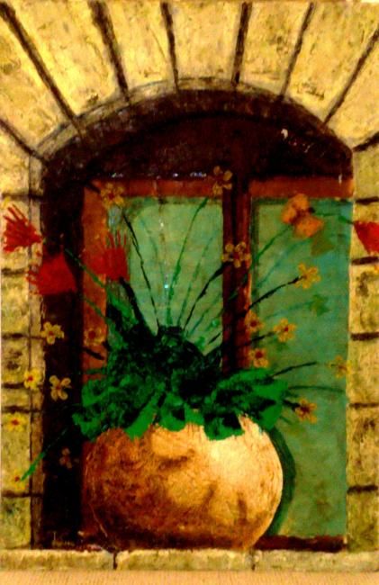 Pittura intitolato "The littel window" da El Hariri, Opera d'arte originale, Olio