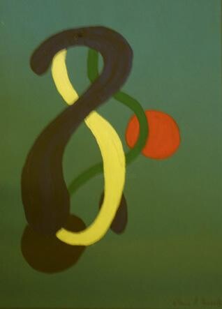 Malerei mit dem Titel ""DARK AVENGER"" von Elaine Beverley Tyrrell, Original-Kunstwerk, Öl
