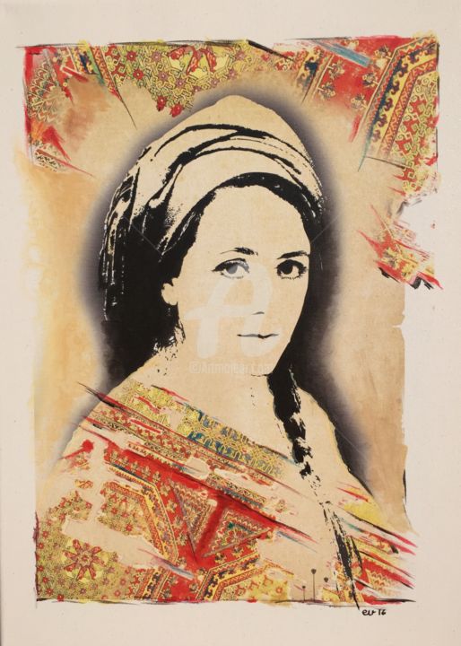 Malarstwo zatytułowany „Mystic Sultan” autorstwa E. Laratte, Oryginalna praca, Akryl