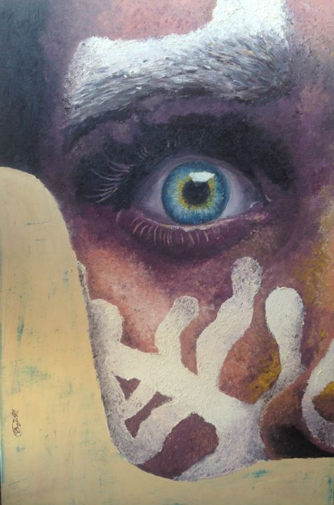 Pintura intitulada "impacto.jpg" por elcioibere, Obras de arte originais, Óleo