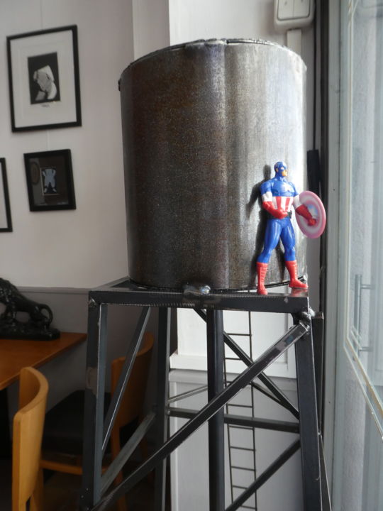 Escultura intitulada "Captain América" por Eldekan, Obras de arte originais