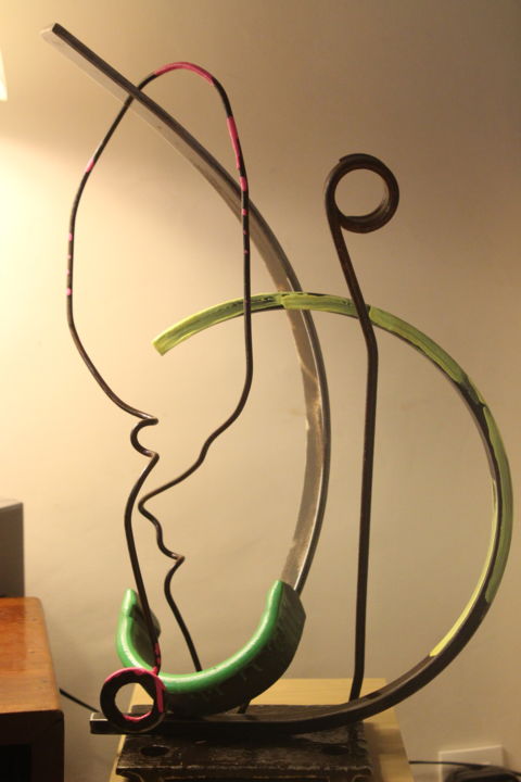 Sculpture intitulée "EldeKan "CIRCLES WI…" par Eldekan, Œuvre d'art originale, Métaux