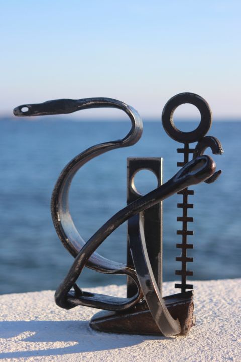 Sculpture titled "EldeKan "signe"" by Eldekan, Original Artwork, Metals