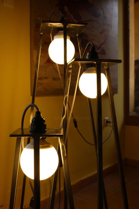 Sculpture intitulée "EldeKan "Lampe Trip…" par Eldekan, Œuvre d'art originale