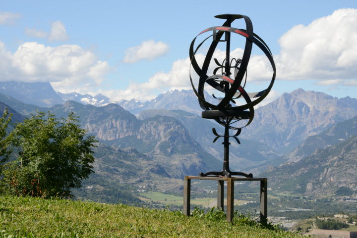 Scultura intitolato "EldeKan "Orbital"" da Eldekan, Opera d'arte originale, Metalli