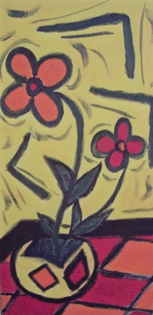 Painting titled "Fleurs de Cuisine" by Jacques Elduayen, Original Artwork