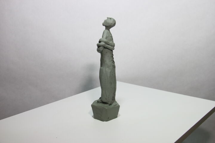 Sculpture intitulée "Человек который пос…" par Volodia Varn, Œuvre d'art originale, Argile