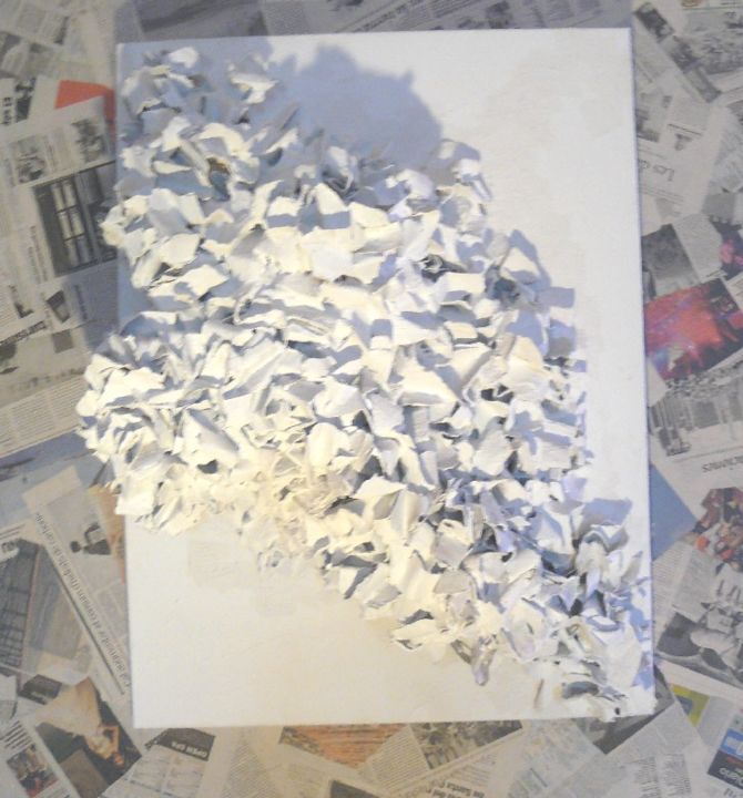 Collages titulada "Mémoire/Memory. ref…" por Eric Le Courtois, Obra de arte original, Collages Montado en Bastidor de camill…
