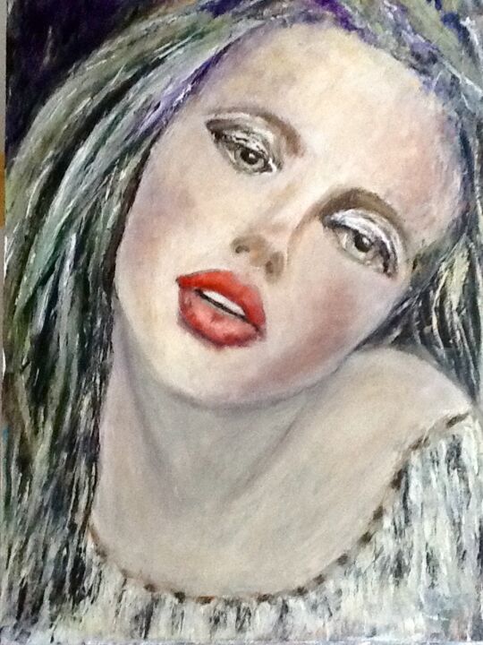 Painting titled "Natalia" by Electre, Original Artwork, Oil