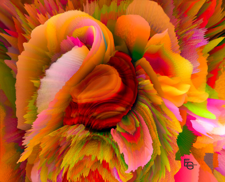 Digital Arts titled "La couleur du bonhe…" by Elegantchikova, Original Artwork, Acrylic