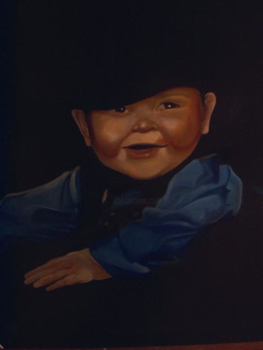 Painting titled "My Grandson" by Dawna Taylor, Original Artwork