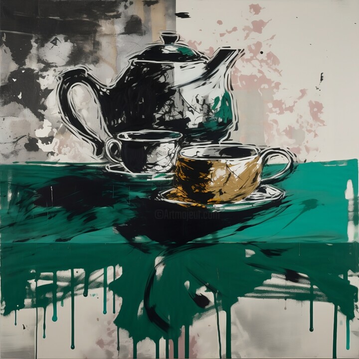 Pintura titulada "Majestic Teapot" por Elena Aleksandrova, Obra de arte original, Acrílico