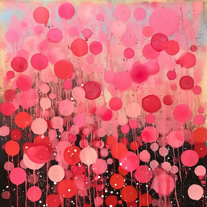 Painting titled "Bubble Bliss" by Elena Aleksandrova, Original Artwork, Digital Print