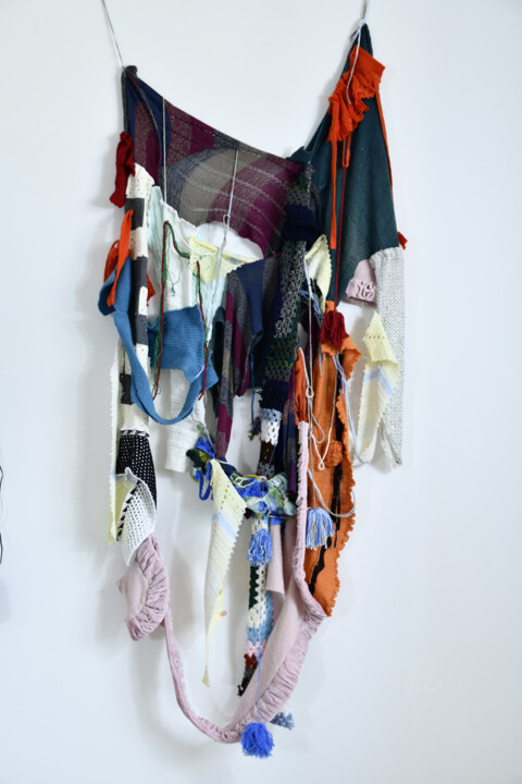 Arte textil titulada "Air tapestry" por Elena Bandurka, Obra de arte original, Tela