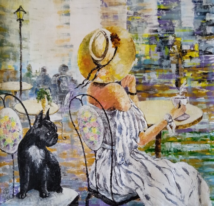 Pintura titulada "Woman in a hat" por Elena Berezina, Obra de arte original, Oleo