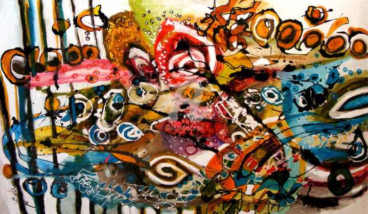 Картина под названием "carari-invelite-in-…" - Elena Bissinger, Подлинное произведение искусства, Масло