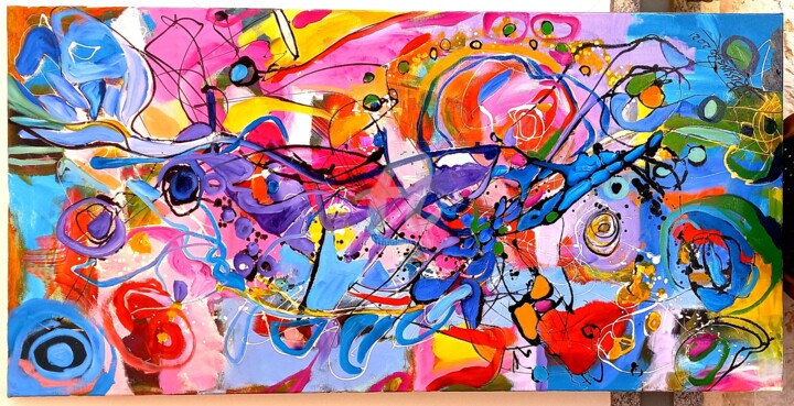 Peinture intitulée "Umbra marii, abstra…" par Elena Bissinger, Œuvre d'art originale, Huile