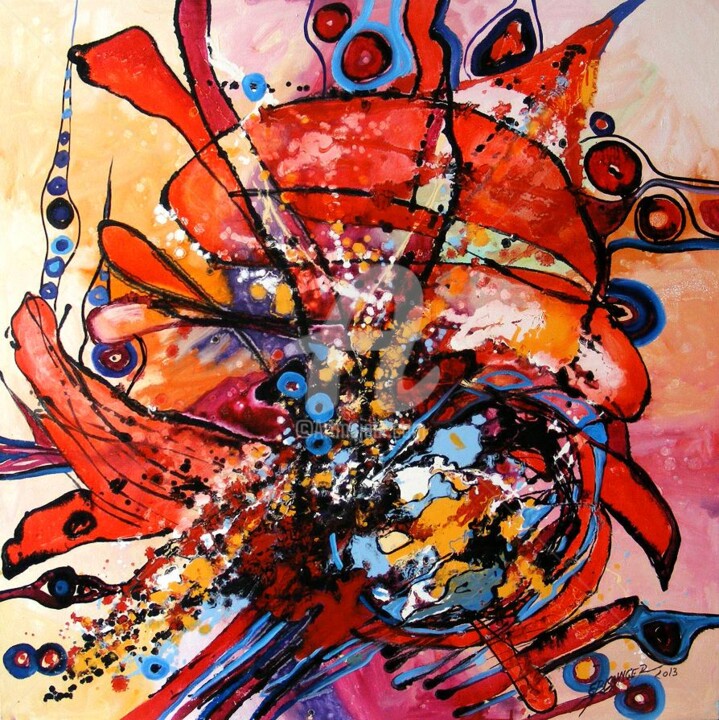 Peinture intitulée "Seara nemilosilor" par Elena Bissinger, Œuvre d'art originale, Huile