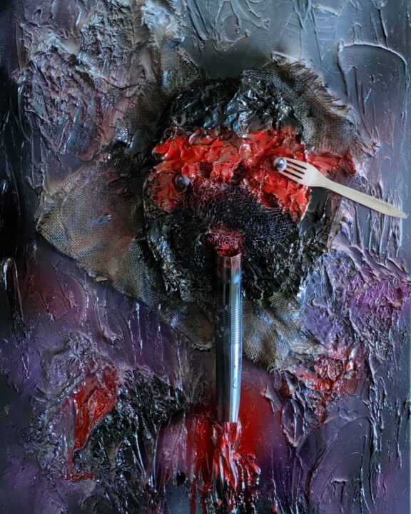 Painting titled "From the pain colle…" by Elena Flying, Original Artwork, Spray paint
