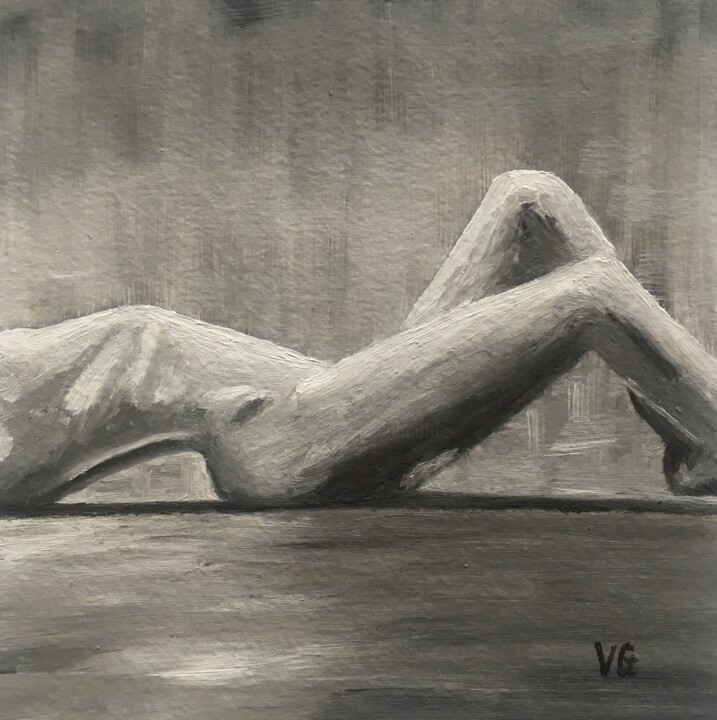 Картина под названием "Body curves" - Elena Galeeva, Подлинное произведение искусства, Масло