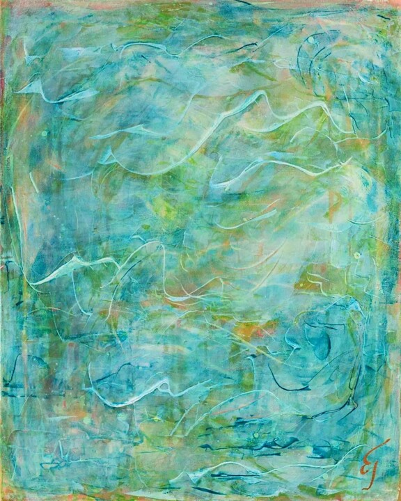 Pittura intitolato "Abstract interior p…" da Elena Gerasimova, Opera d'arte originale, Acrilico Montato su Telaio per barell…