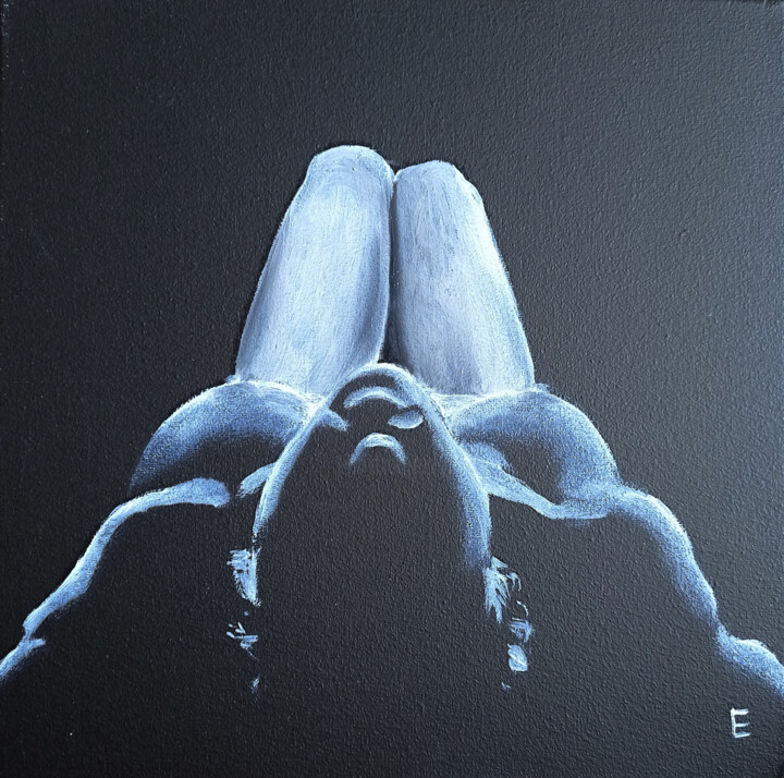 Painting titled "Naked girl" by Elena Grigorenko, Original Artwork, Oil
