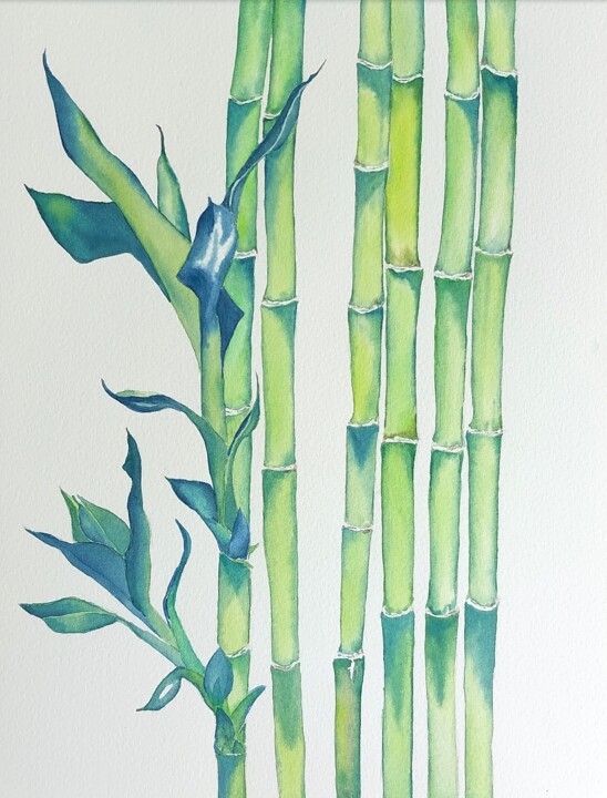 "Bamboo" başlıklı Tablo Elena Kazachkina tarafından, Orijinal sanat, Suluboya