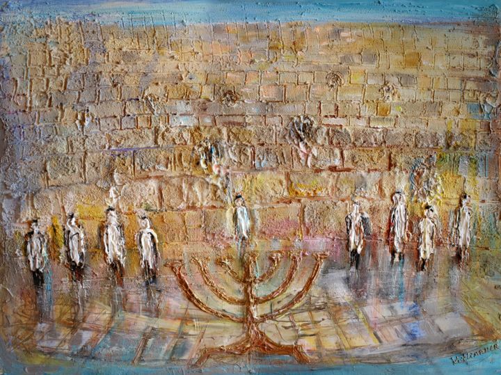 Картина под названием "The light of Kotel" - Elena Kotliarker, Подлинное произведение искусства, Акрил