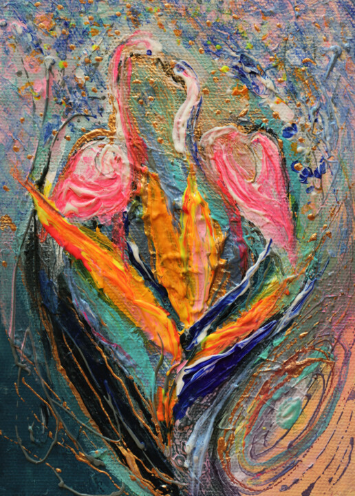 Pittura intitolato "My Palette series #6" da Elena Kotliarker, Opera d'arte originale, Acrilico Montato su Cartone