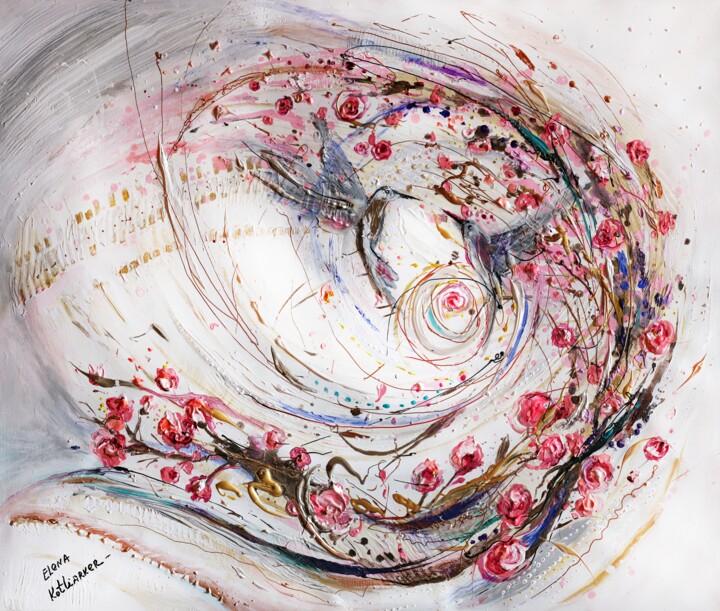 Картина под названием "Splash Of Life #39.…" - Elena Kotliarker, Подлинное произведение искусства, Акрил