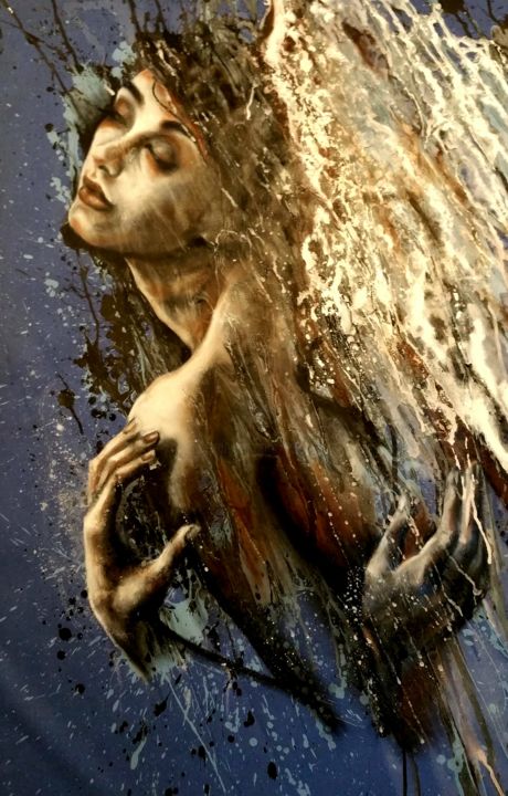 Картина под названием ""The birth of an An…" - Elena Kraft, Подлинное произведение искусства, Акрил Установлен на Деревянная…
