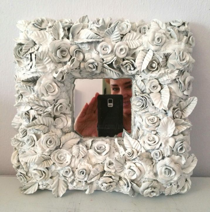 Sculpture titled ""Artist mirror"" by Elena Kraft, Original Artwork, Wood