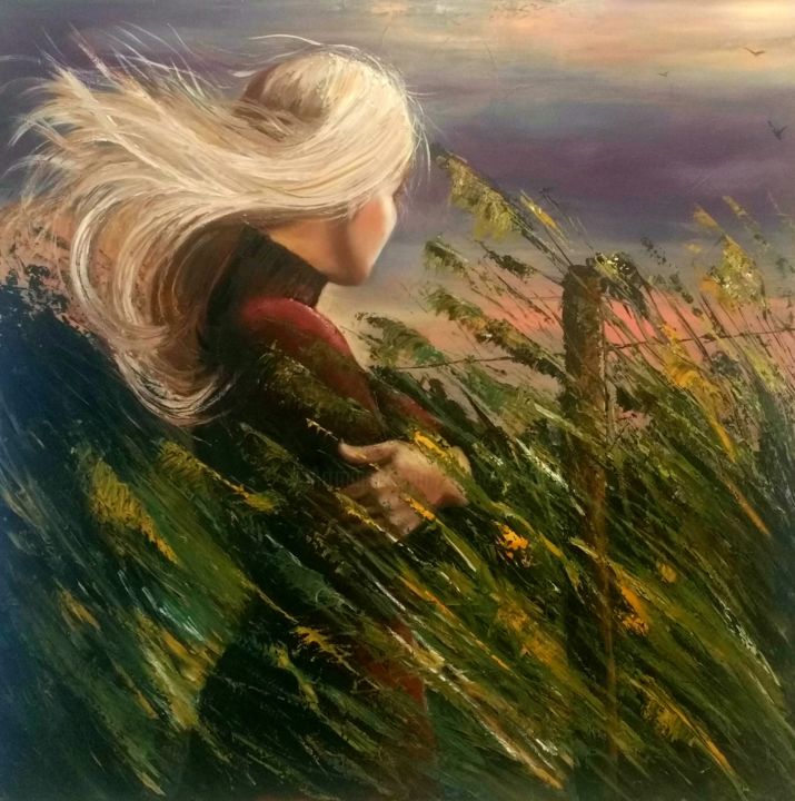 Painting titled ""Nord Wind"" by Elena Kraft, Original Artwork, Oil