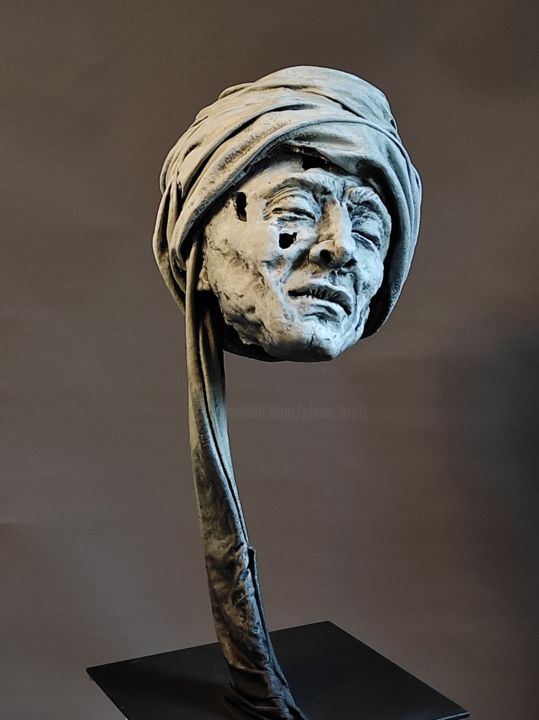Sculpture titled ""Citizen of Kabul"" by Elena Kraft, Original Artwork, Clay