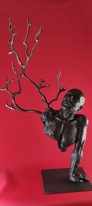 Rzeźba zatytułowany „"The Fagus"” autorstwa Elena Kraft, Oryginalna praca, Glina