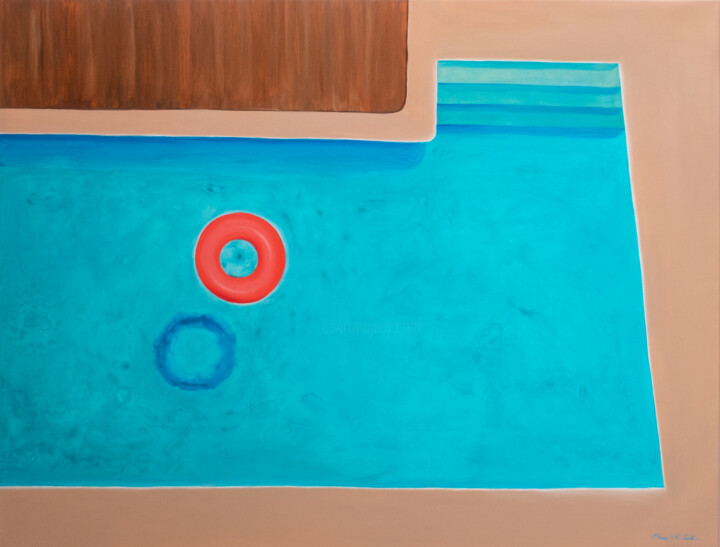 Peinture intitulée "The Red Ring" par Elena Kurochko, Œuvre d'art originale, Huile Monté sur Châssis en bois