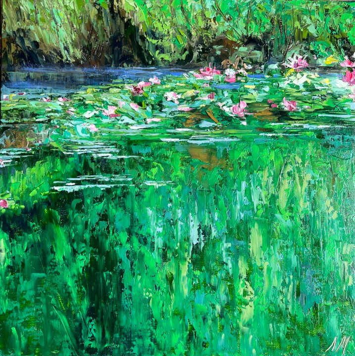 Pintura titulada "Water lilies. Nenup…" por Elena Mashajeva-Agraphiotis, Obra de arte original, Oleo