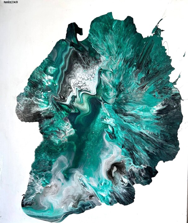 Картина под названием "Вулканическое озеро" - Elena Nareiko, Подлинное произведение искусства, Акрил