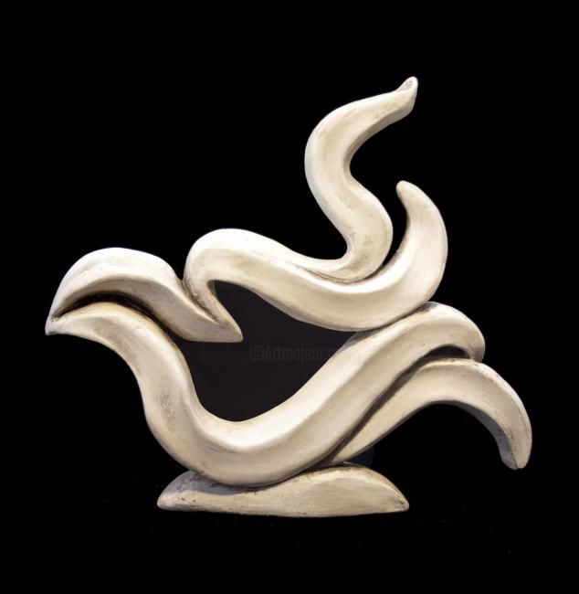 Sculpture intitulée "PALOMA" par Elena Núñez, Œuvre d'art originale, Coulage