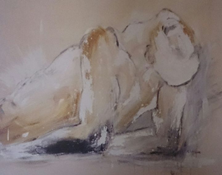 Pintura titulada "Boxing" por Elena Oundjian, Obra de arte original,
