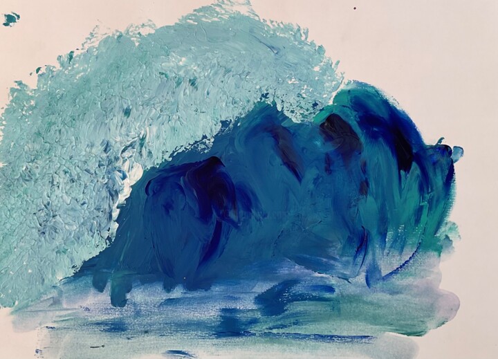 Peinture intitulée "Eclats de mer" par Eléna Rainaud, Œuvre d'art originale, Acrylique