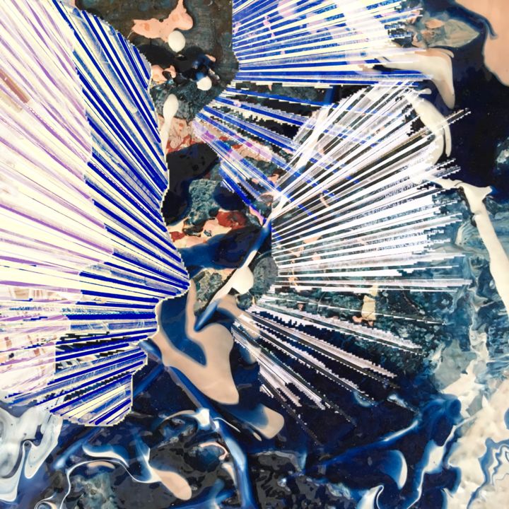 Digital Arts titled "In BLue" by Elena Renaudiere, Original Art, Photo Montage