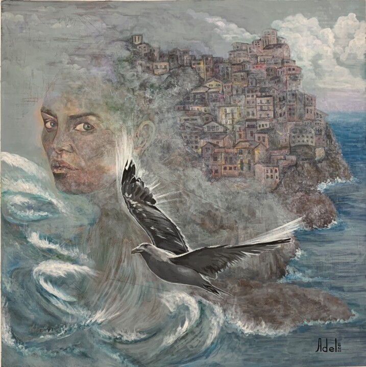 Pittura intitolato "«Освобожденная»" da Elena Sagdeyeva, Opera d'arte originale, Acrilico