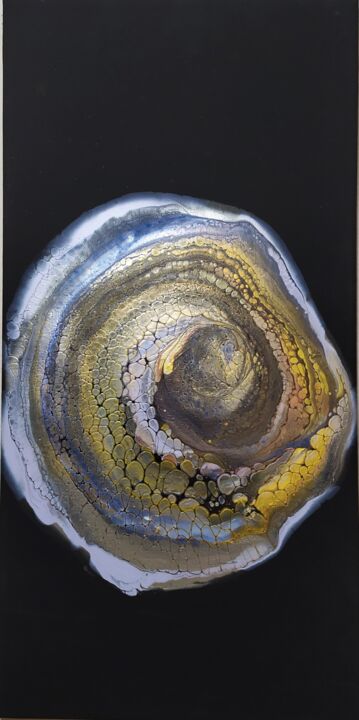 Malerei mit dem Titel "Black pearl 2" von Elena Shturbabina, Original-Kunstwerk, Acryl