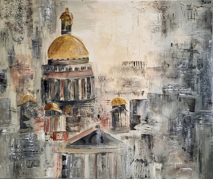 Картина под названием "Исаакиевский собор" - Елена Смилевец, Подлинное произведение искусства, Акрил